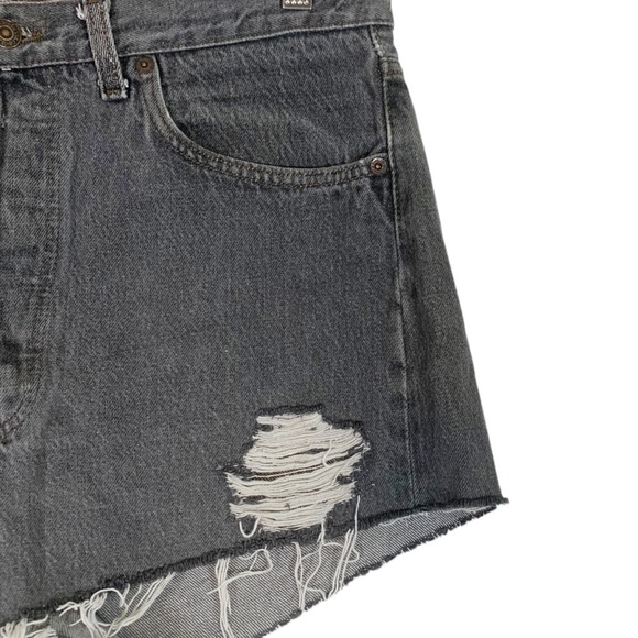 Vintage Levi's High Waist Distressed Cut Off Jean Shorts Size large MADE IN USA - Picture 4 of 7